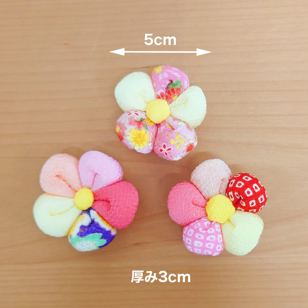 ちりめん細工 花