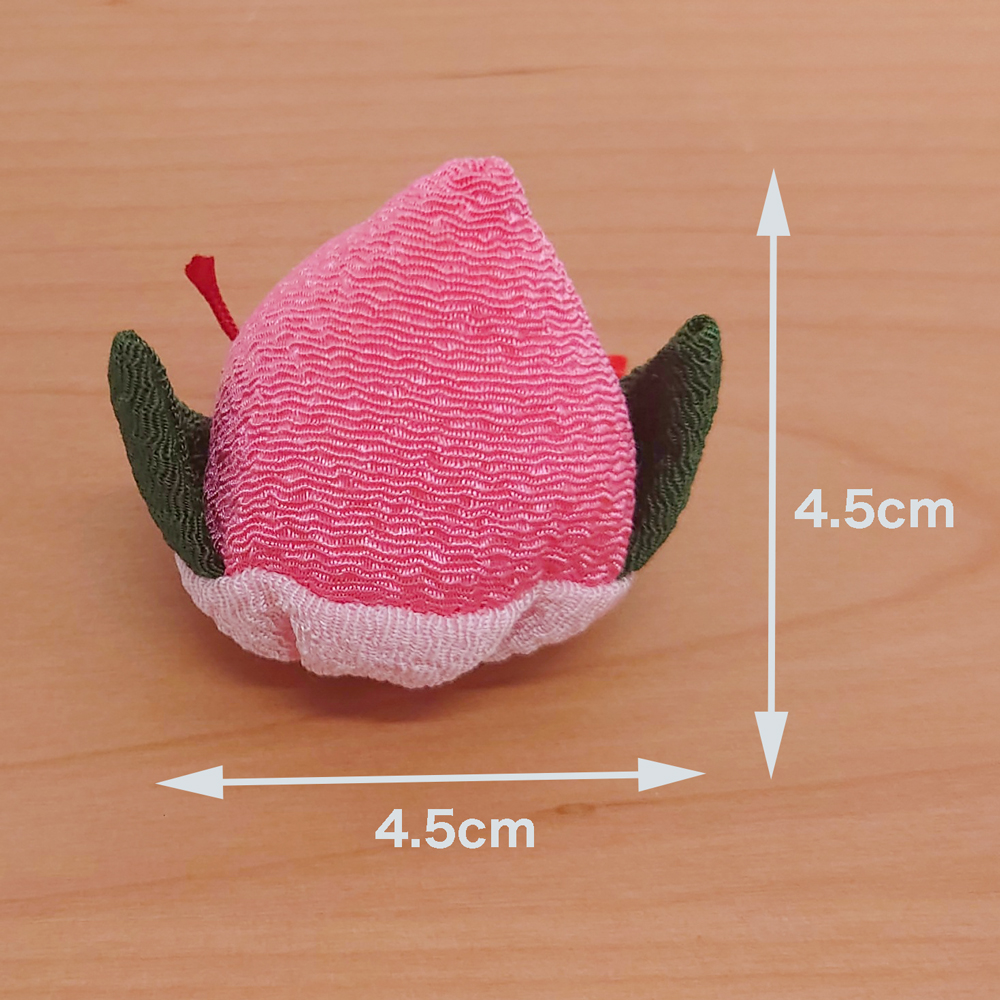 ちりめん細工 桃