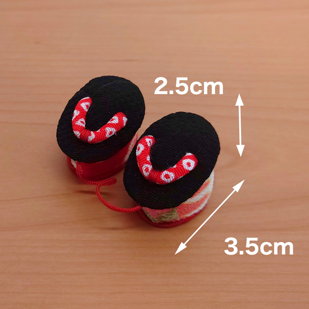 ちりめん細工　ぽっくり