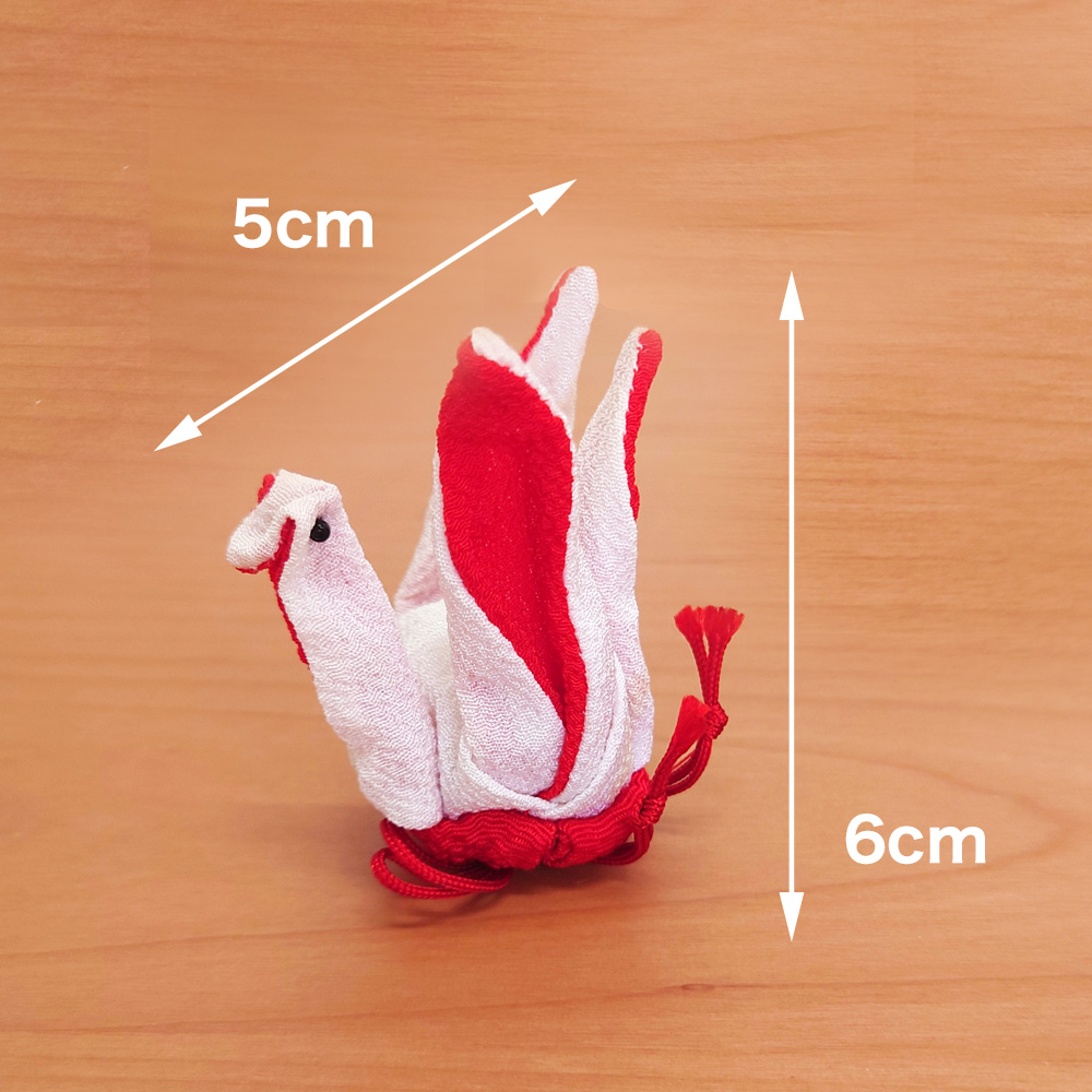 ちりめん細工　鶴