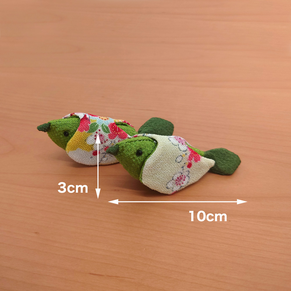 ちりめん細工　ウグイス