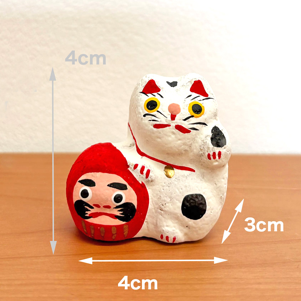 横だるま 招き猫